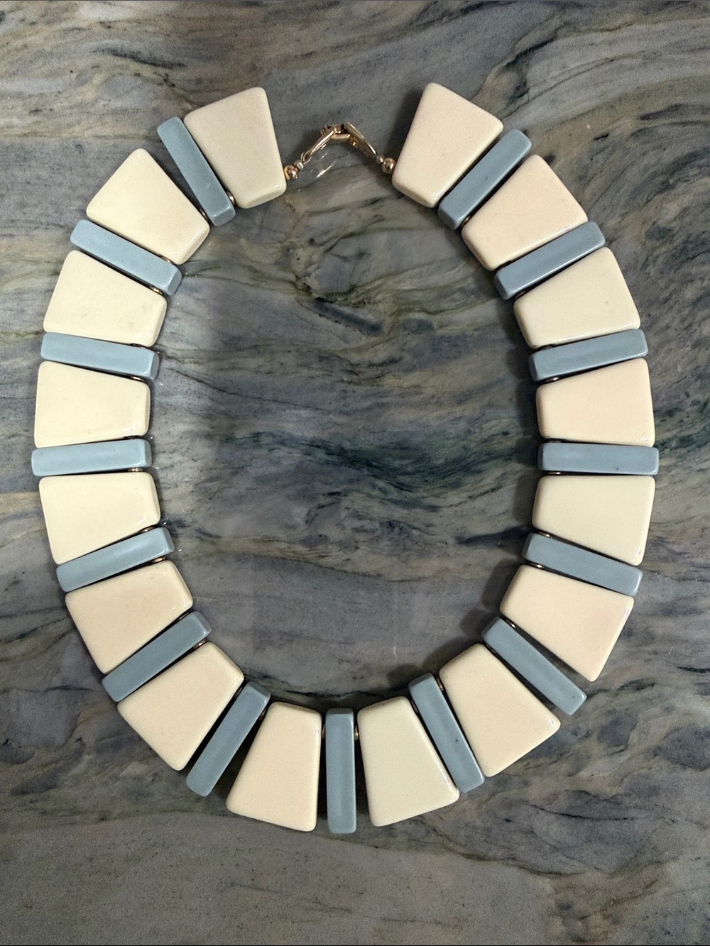 Vintage 1980s Napier Modernist Geometric Collar Necklace